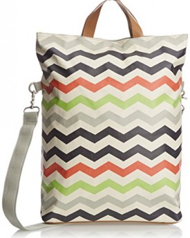 FYTCO-Unisex-Adult-Fifield-Tote-Canvas-and-Beach-Tote-Bag-BA222-GreyZig-Zag-Print-0
