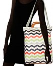 FYTCO-Unisex-Adult-Fifield-Tote-Canvas-and-Beach-Tote-Bag-BA222-GreyZig-Zag-Print-0-4