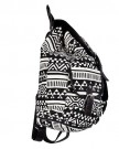 Fashion-Unisex-Bookbag-Travel-Stripe-Leisure-Rucksack-Satchel-Canvas-Backpack-Black-White-0-1