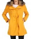 Finejo-Womens-Belted-Fleece-Button-Coat-Check-Hood-Jacket-0