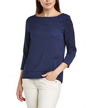 French-Connection-Womens-FT-Polly-Scallop-Long-Sleeve-Top-Prussian-Blue-Size-10-Manufacturer-SizeSmall-0