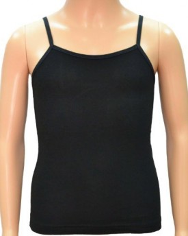 GIRLS-COTTON-LYCRA-SPAGHETTI-STRAP-QUALITY-CAMISOLE-VEST-TOPS-SAME-DAY-POSTING-11-13-YEARS-BLACK-0