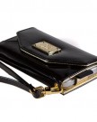 GMYLE-Black-Premium-Luxury-PU-Leather-Wristlet-Clutch-Purse-Flip-Wallet-Case-Bag-with-Hand-Strap-Card-Holder-Camera-Hole-for-iPhone-5-5S-0-5