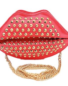 Ghope-FASHION-WOMANS-LIP-SHAPED-RIVET-STUDDED-CLUTCH-SHOULDER-BAG-PURSE-HANDBAG-Red-0