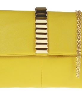 Girly-HandBags-Faux-Leather-Foldover-Clutch-Bag-Envelope-Gold-Studs-Elegant-Vintage-Colors-Designer-Celeb-Women-Yellow-0