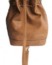 Girly-HandBags-New-Faux-Leather-Backpack-Shoulder-Bag-Drawstring-New-York-Gold-Chain-Tan-0-1