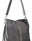 Girly-HandBags-New-Genuine-Suede-Leather-Handbag-Shoulder-Bag-Tote-Designer-Elegant-Women-Collection-Dark-Grey-0