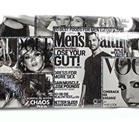 Girly-Handbags-Magazine-Patent-Faux-Leather-Print-Clutch-Bag-Shoulder-Fashion-Newspaper-Elegant-Vintage-Trendy-Colors-Womens-0