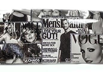 Girly-Handbags-Magazine-Patent-Faux-Leather-Print-Clutch-Bag-Shoulder-Fashion-Newspaper-Elegant-Vintage-Trendy-Colors-Womens-0