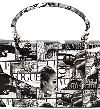 Girly-Handbags-Womens-Newspaper-Magazine-Print-Clutch-Bag-Handle-Elegant-Retro-Vintage-Shoulder-Fashion-Designer-Casual-0
