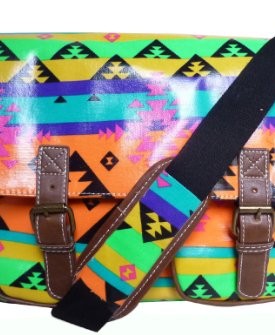 Girly-handbags-New-Aztec-Print-Designer-Oilcloth-Celebrity-Crossbody-Satchel-School-Bag-0