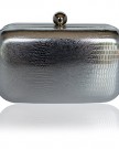 Glossy-Silver-Snakeskin-Embossed-Leather-Hardcase-Clutch-with-Dust-Bag-0