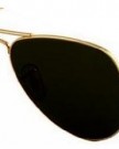 Gold-Metal-Aviator-Sunglasses-Black-Lenses-With-Drawstring-Pouch-Mens-Womens-Unisex-Full-UV-400-0