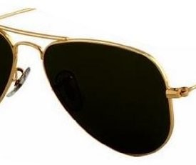 Gold-Metal-Aviator-Sunglasses-Black-Lenses-With-Drawstring-Pouch-Mens-Womens-Unisex-Full-UV-400-0