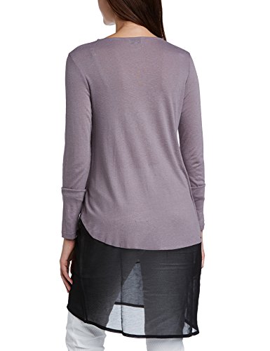 Great Plains Women's Caitlin Jersey Contrst Hem Crew Neck Long Sleeve Top, Brown (Husky), Size 16 (Manufacturer Size:X-Large) - Image 3