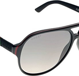 Gucci-1065-Black-Red-Green-FrameGrey-Gradient-Polarized-Lens-Plastic-Sunglasses-0