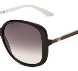 Gucci-Womens-3157-Black-White-FrameGrey-Gradient-Lens-Plastic-Sunglasses-0