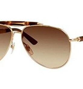 Gucci-Womens-4240-Bamboo-Gold-Bamboo-FrameBrown-Silver-Gradient-Lens-Metal-Sunglasses-0