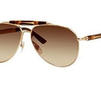 Gucci-Womens-4240-Bamboo-Gold-Bamboo-FrameBrown-Silver-Gradient-Lens-Metal-Sunglasses-0