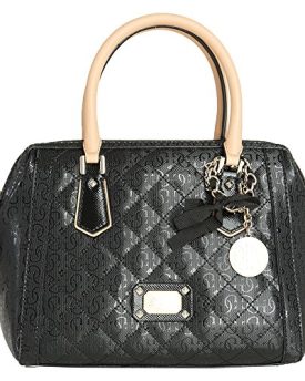 Guess-Juliet-Frame-Satchel-Black-0