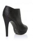 H20-Black-Glitter-Stilleto-Very-High-Heel-Ankle-Shoe-Boots-Size-UK-5-EU-38-0-1