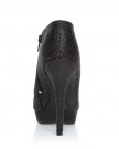 H20-Black-Glitter-Stilleto-Very-High-Heel-Ankle-Shoe-Boots-Size-UK-5-EU-38-0-2