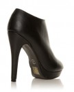H20-Black-PU-Leather-Stilleto-Very-High-Heel-Ankle-Shoe-Boots-Size-UK-5-EU-38-0-1