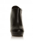 H20-Black-PU-Leather-Stilleto-Very-High-Heel-Ankle-Shoe-Boots-Size-UK-5-EU-38-0-3