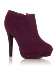 H20-Purple-Faux-Suede-Stilleto-Very-High-Heel-Ankle-Shoe-Boots-Size-UK-4-EU-37-0-0