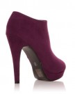 H20-Purple-Faux-Suede-Stilleto-Very-High-Heel-Ankle-Shoe-Boots-Size-UK-4-EU-37-0-1
