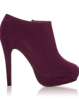 H20-Purple-Faux-Suede-Stilleto-Very-High-Heel-Ankle-Shoe-Boots-Size-UK-4-EU-37-0