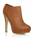 H20-Tan-PU-Leather-Stilleto-Very-High-Heel-Ankle-Shoe-Boots-Size-UK-5-EU-38-0-0
