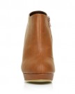 H20-Tan-PU-Leather-Stilleto-Very-High-Heel-Ankle-Shoe-Boots-Size-UK-5-EU-38-0-3