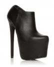 H8-Black-PU-Leather-Stilleto-Very-High-Heel-Platform-Shoe-Boots-Size-UK-6-EU-39-0-0