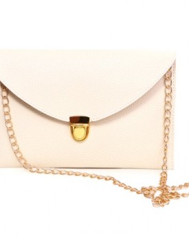 HDE-Womens-Envelope-Clutch-Purse-Handbag-Cream-0