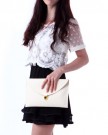 HDE-Womens-Envelope-Clutch-Purse-Handbag-Cream-0-4