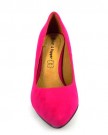 HIGH-HEEL-VERY-POINTED-COURT-SHOES-HOT-PINK-SUEDE-Size-4-UK-0-1