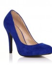 HILLARY-Electric-Blue-Faux-Suede-Stilleto-High-Heel-Classic-Court-Shoes-Size-UK-7-EU-40-0-0