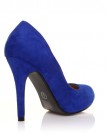 HILLARY-Electric-Blue-Faux-Suede-Stilleto-High-Heel-Classic-Court-Shoes-Size-UK-7-EU-40-0-1
