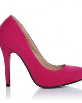 HILLARY-Fuchsia-Faux-Suede-Stilleto-High-Heel-Classic-Court-Shoes-Size-UK-5-EU-38-0