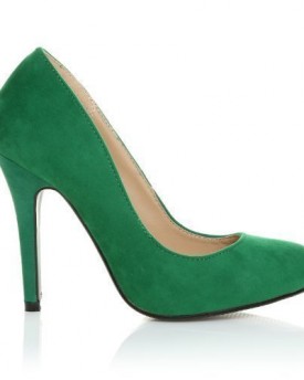 HILLARY-Green-Faux-Suede-Stilleto-High-Heel-Classic-Court-Shoes-Size-UK-5-EU-38-0