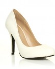 HILLARY-White-Glitter-Stilleto-High-Heel-Classic-Court-Shoes-Size-UK-7-EU-40-0-0