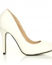 HILLARY-White-Glitter-Stilleto-High-Heel-Classic-Court-Shoes-Size-UK-7-EU-40-0