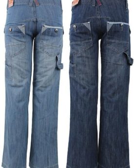 HOI-POLLOI-LADIES-GIRLS-BOYFIREND-RELAXED-BOOTCUT-STYLE-FIT-JEANS-UK8-Regular-Approx-32-Bleach-Wash-0