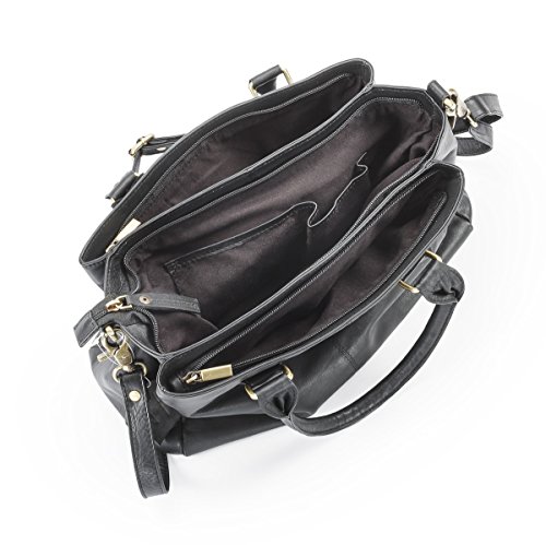 HYDESTYLE Pratico Zeta ladies leather handbag LB0500 Black - Image 5