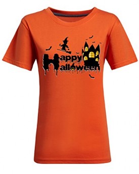 Halloween-party-background-Print-Women-Short-Sleeve-Cotton-tshirt-0