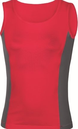 Hanes-7820-Womens-Cool-DRI-Tank-Top-Contrast-Vest-T-Shirt-Red-L-0