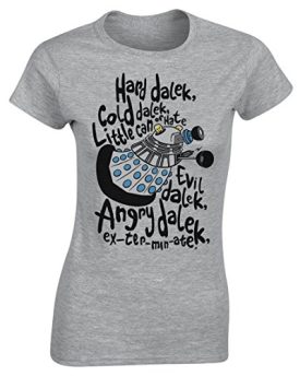 Hard-Dalek-Cold-Dalek-Dr-Who-Soft-Kitty-Ladies-T-Shirt-Large-Grey-0