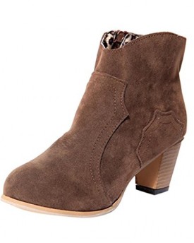Hee-Grand-Women-Fashion-Elegaant-Side-Zip-Thick-Heel-Ankle-Boots-UK-5-Brown-0