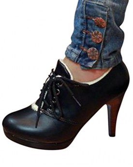 Hee-Grand-Women-Fashion-Lace-Up-High-Heel-Winte-Boots-Martin-Boots-UK-5-Black-0